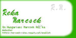 reka marcsek business card